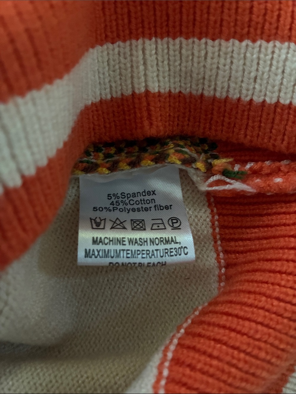 Oxknit Retro Multi-Color Patterned Cardigan Sweater - Picture 7 of 8